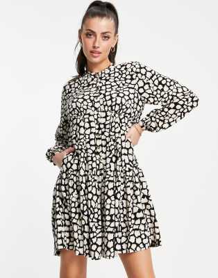 whistles chaina print trapeze dress