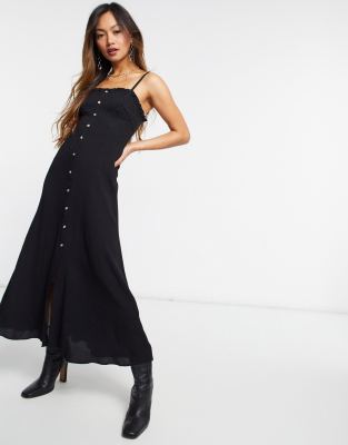 Whistles Whistles Gracia Smocked Dress in Black