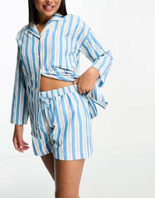 Whistles Gracie striped lounge pyjama co-ord in blue-Multi φωτογραφία