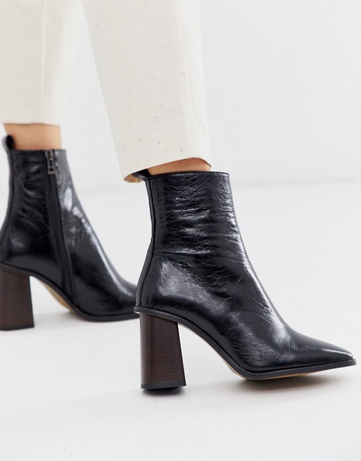 Whistles grange high heel leather ankle boot