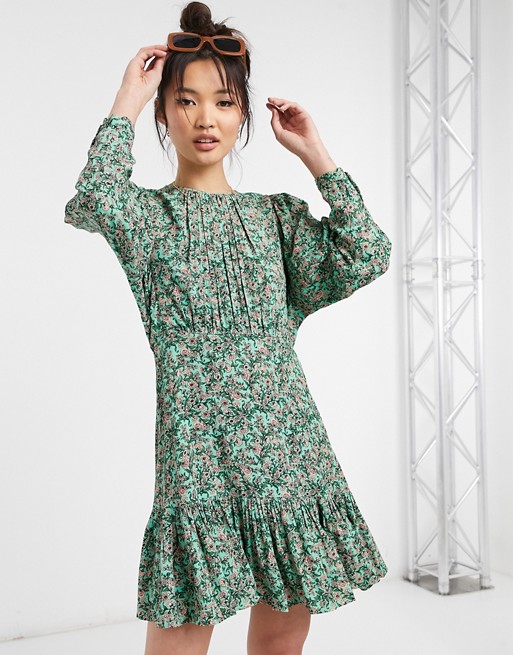 Whistles Heath floral dress in green