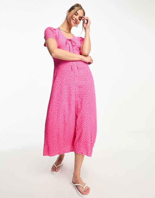 Whistles spot print sales maxi dress