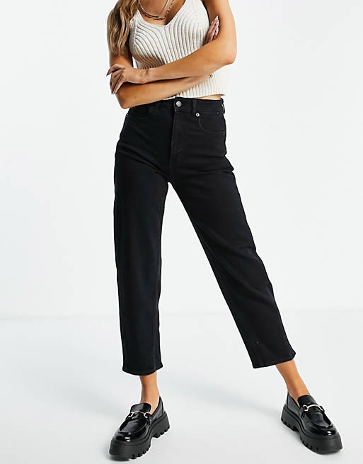 Whistles high waisted mom jeans in washed black