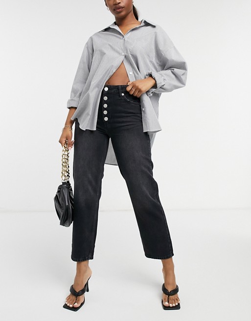 Whistles Hollie front button jean in black