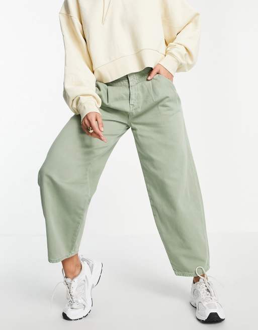 Whistles - India - Jeans met geplooid detail in lichtgroen