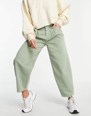 Whistles India pleat detail jean in pale green