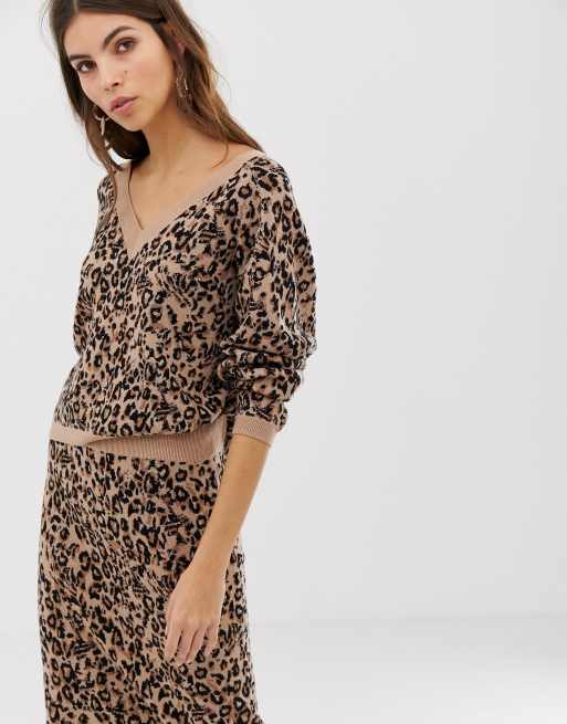 Whistles animal print outlet jumper