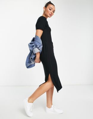 Whistles jersey longline t-shirt dress in black - ASOS Price Checker