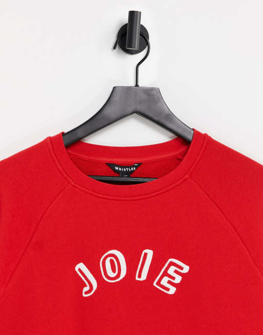 Whistles Joie logo sweatshirt in red