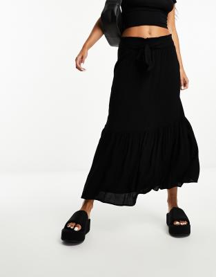 Whistles smocked waist maxi skirt in black - ASOS Price Checker