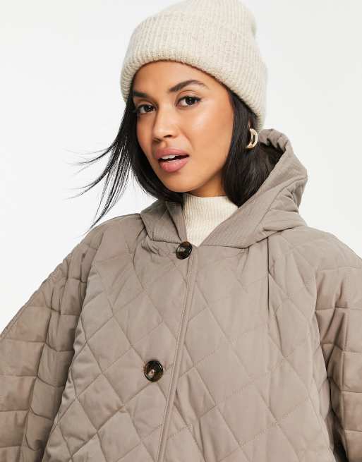 Whistles - Kappe med smock i gråbrun, 3 af 4