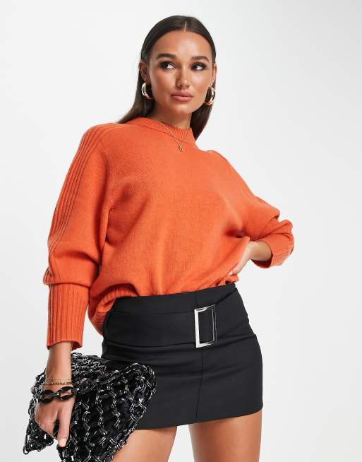 Whistles knitted wool jumper in bright orange ASOS