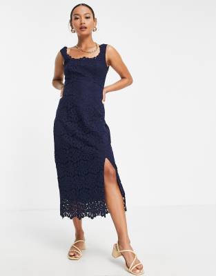 Vone lace discount midi dress