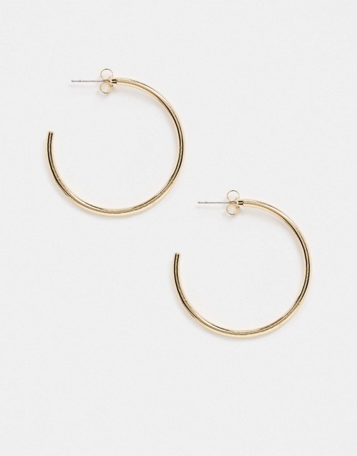 Whistles large classic hoops in gold