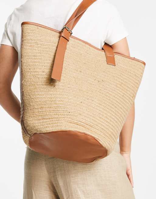 Natural woven bag hot sale