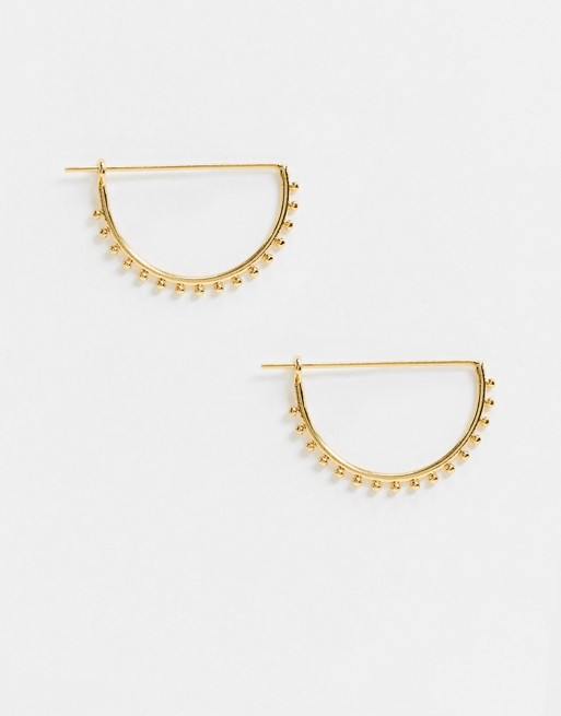 Whistles large sphere clip earrings in gold
