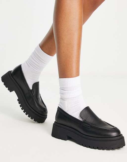 Whistles leather loafers in black | ASOS