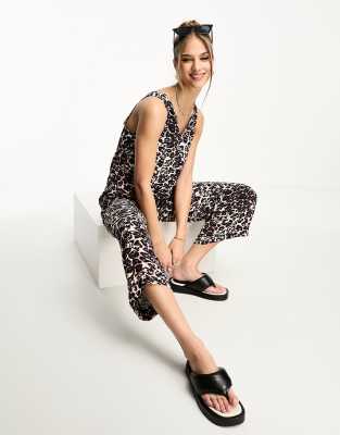 Комбинезон без рукавов с леопардовым принтом Whistles из нескольких цветов 32090₽