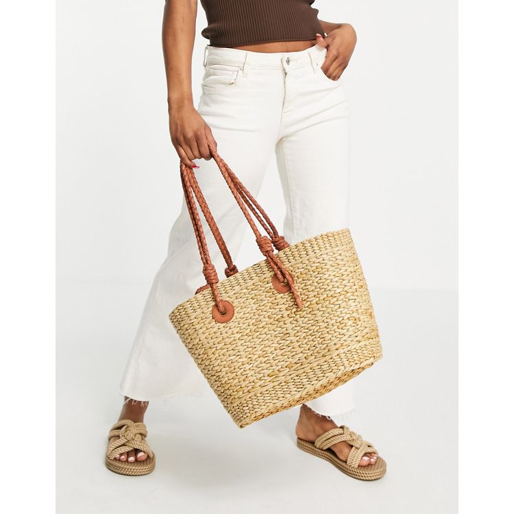 Neutral Lianne Straw Tote, WHISTLES