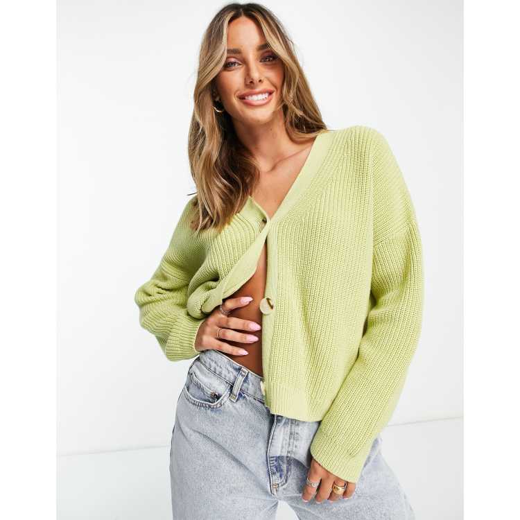 Lime green 2024 long cardigan