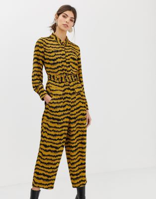 whistles animal print jumpsuit