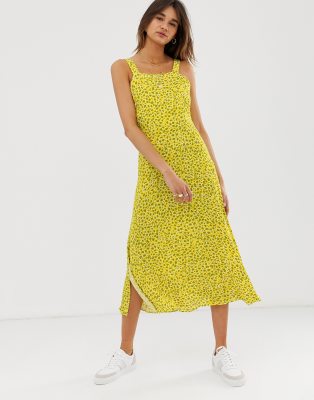 yellow leopard dress