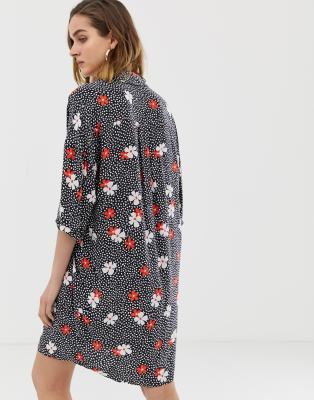 whistles confetti floral shirt dress