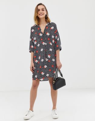 whistles confetti floral shirt dress