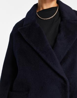 whistles navy cocoon coat