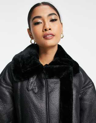 whistles fur biker jacket