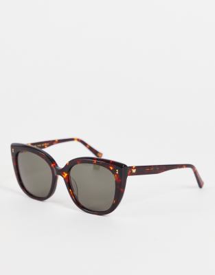 Whistles Lunettes De Soleil Yeux De Chat De Qualite Superieure Ecaille De Tortue Classique Asos