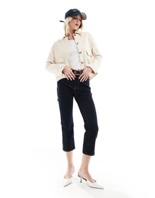 Whistles Marie casual collared jacket in stone