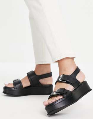 Whistles - Marley - Sandalen in Schwarz mit zwei Schnallen