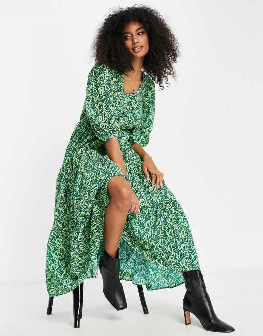 Whistles green hot sale maxi dress