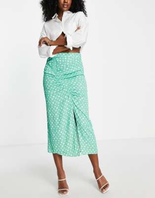 Whistles midi skirt with seam detail in icon print