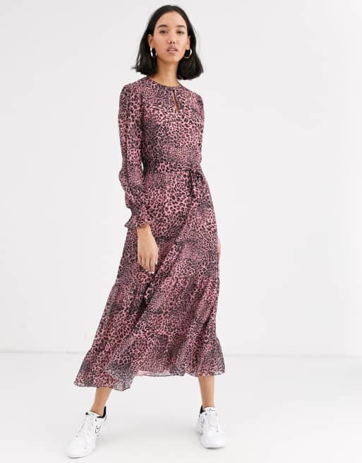 Whistles – Midikleid im Stufenlook mit Wildkatzenmuster, 3 von 4