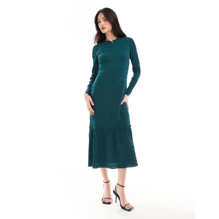 Whistles green velvet outlet dress