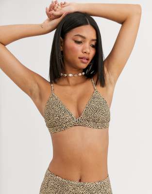 leopard print bathing suit top