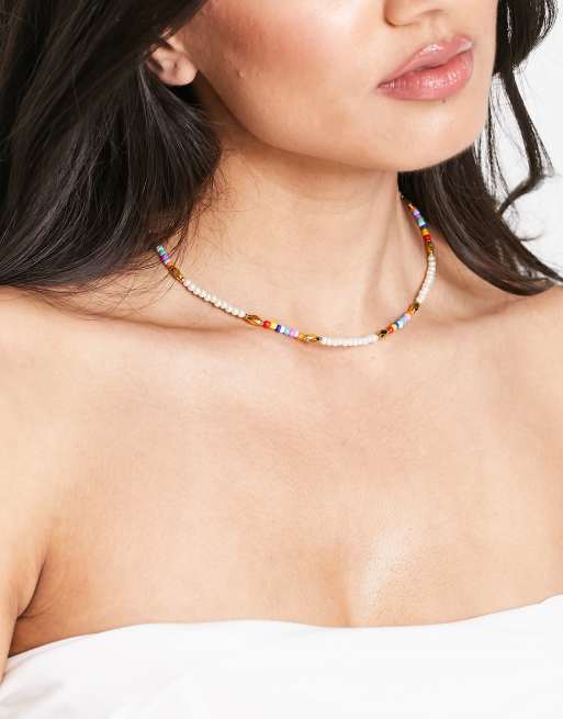 Mini on sale pearl choker