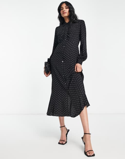 Star print cheap midi dress