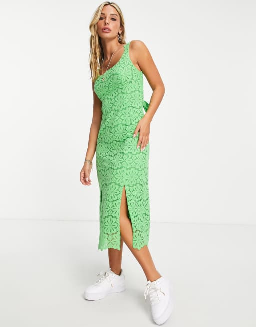 Whistles green shop midi dress