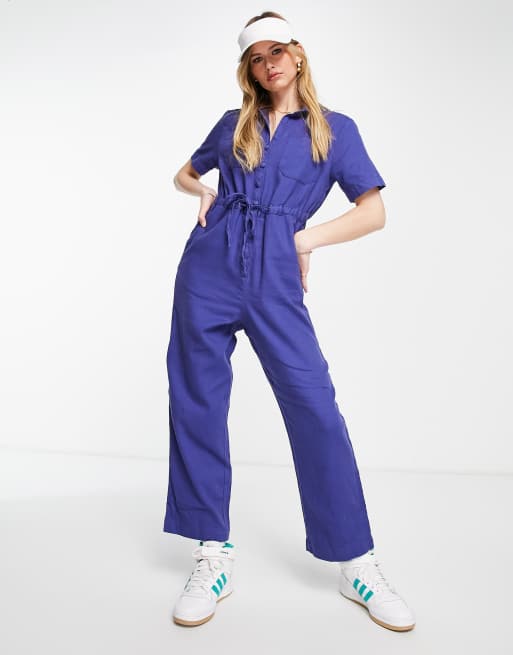 Whistles - Nova - Jumpsuit met gestrikt detail in blauw