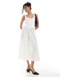 [Whistles] Whistles poplin midi dress in white 6 WHITE