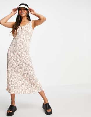 Whistles printed midi jersey dress in cream - ASOS Price Checker