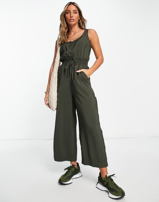 Whistles - Quinn - Casual, mouwloze jumpsuit in groen
