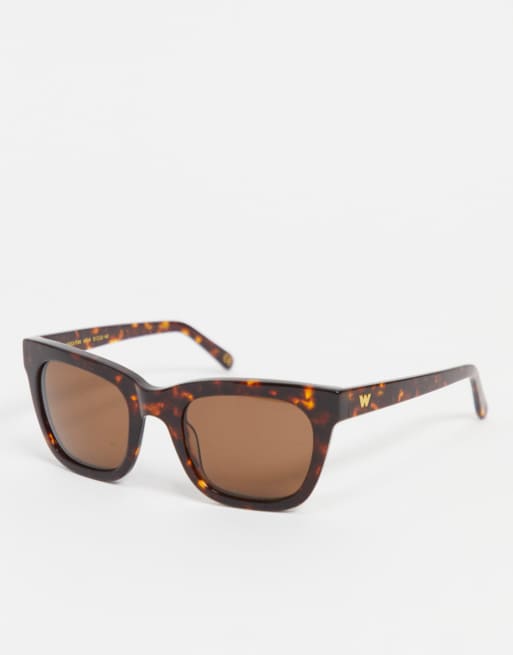 Whistles rectangle lens sunglasses with black frame