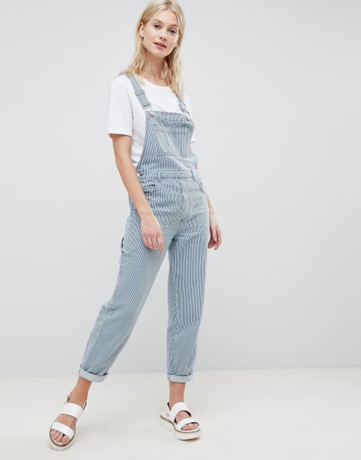Whistles Relaxed Striped Overalls