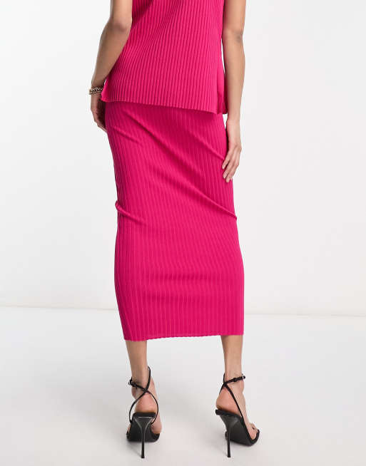 Whistles pink shop pleated skirt