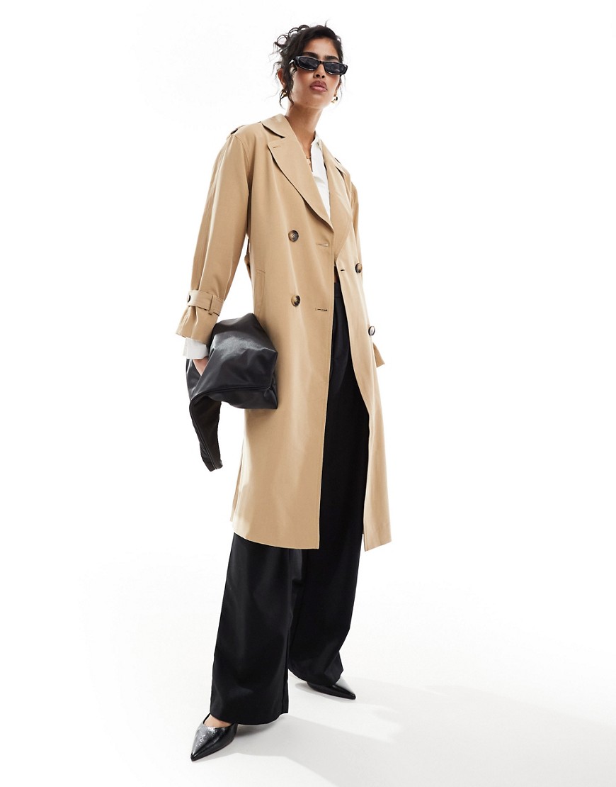 Whistles Riley trench coat in tan-Neutral