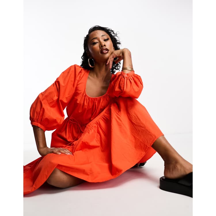 Robe babydoll rouge cheap